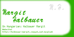 margit halbauer business card